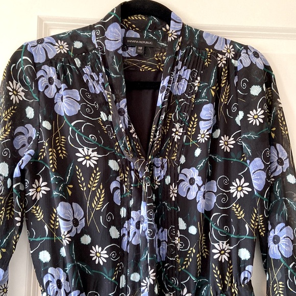 Banana Republic long sleeve floral dress - Picture 2 of 6